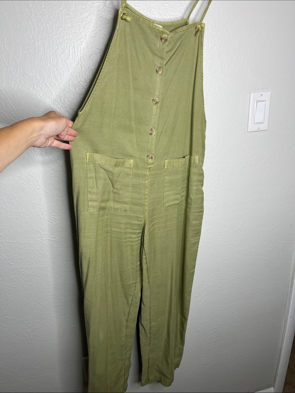 Billabong Beach Cruiser Jumpsuit in Avocado Green XS Boho Summer Laidback